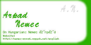 arpad nemec business card